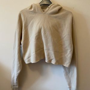 UO cropped beige hoodie